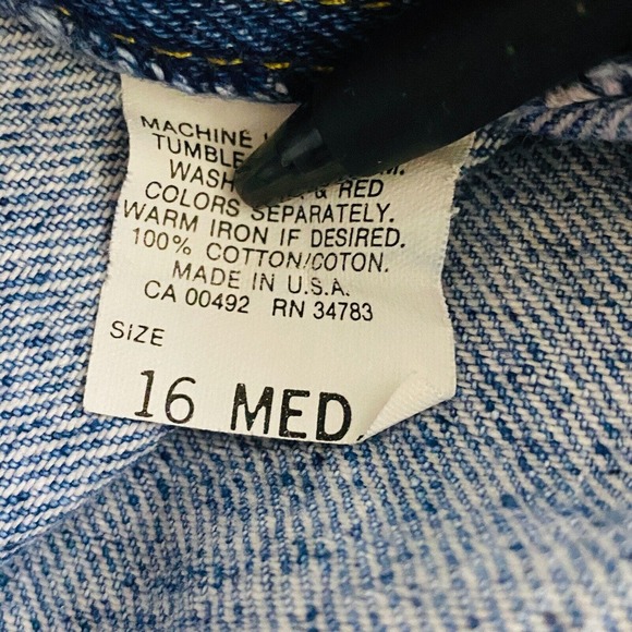 Vintage Womens 16 Lee Jeans High Waist Tapered Mom Medium Wash 29" Inseam USA - Picture 9 of 9